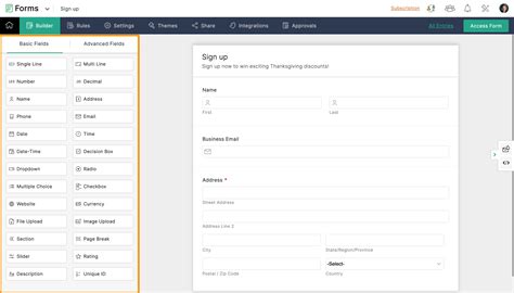 Understanding Your Standard Form Builder