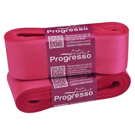 FITA CETIM SIMPLES CF009 38 MM COR 279 ROSA CÍTRICO PEÇA 10 METROS