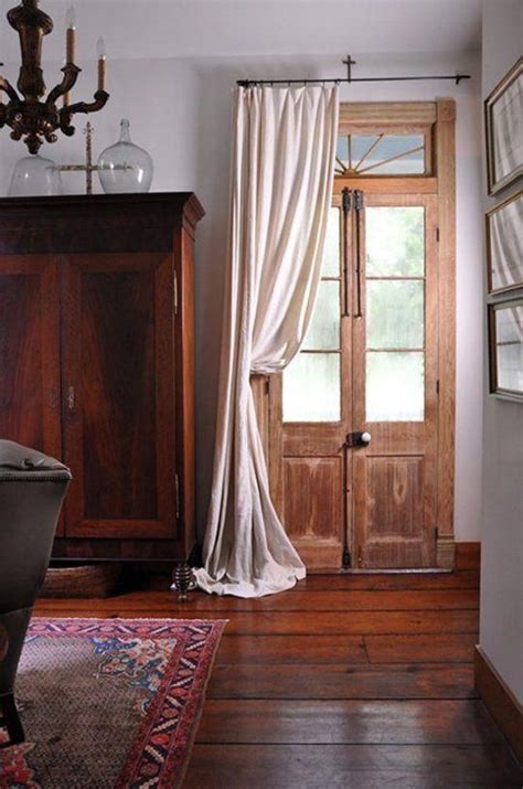 Portiere Curtain Over A Door In A New Orleans Home French Doors