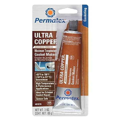 Permatex 81878 Ultra Copper Maximum Temperature RTV Silicone Gasket