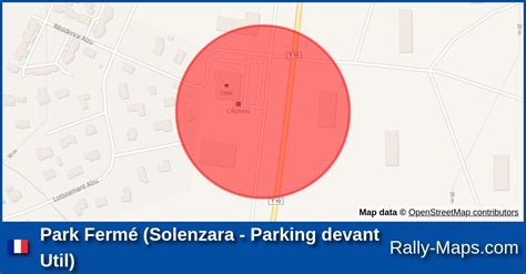 Mapa Harmonogram Profil Elewacji Park Fermé Solenzara Parking