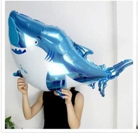 Shark Large Ocean Theme Mylar Balloon Beach Balloon Etsy Mylar