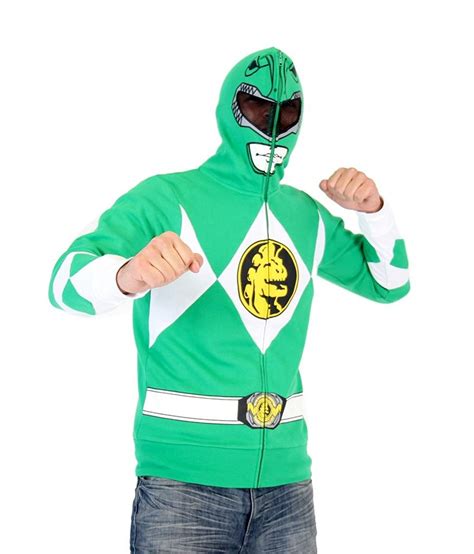 Power Rangers I Am Green Ranger Adult Full Zip Costume Hoodie