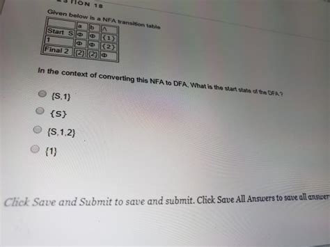 Solved Tion Given Below Is A Nfa Transition Table A Lb Chegg