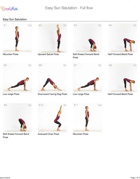 50+ Awesome Beginner Yoga Routine Printable | Yoga routine for beginners, Yoga poses chart ...