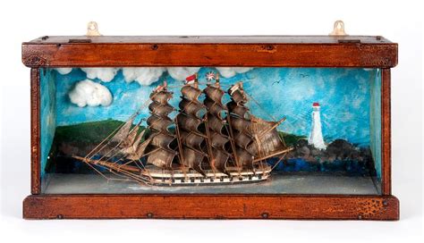 A Victorian Diorama English 19th Century Of A Four Masted