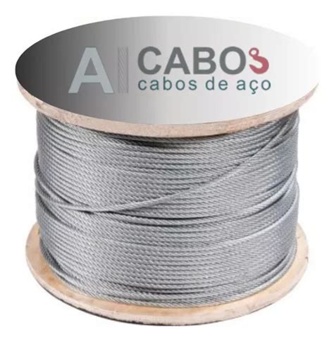 50 Metros Cabo De Aço Galvanizado 4 8mm 3 16 Af Parcelamento sem juros