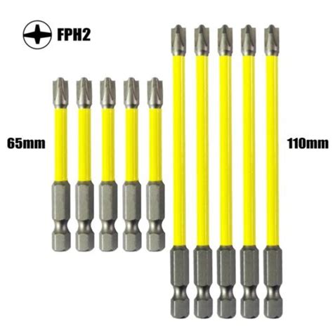 Efficient Magnetic Slotted Cross Screwdriver Bit Mm Mm Fph Yellow