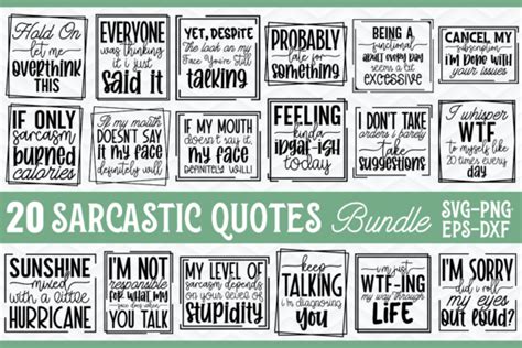 Sarcastic Quotes SVG Bundle Graphic By CraftArt Creative Fabrica