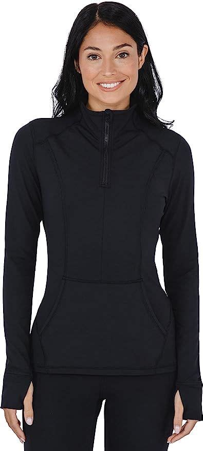 Yogalicious Nude Tech Half Zip Long Sleeve Jacket With Front Pockets Lululemon Dupes Active