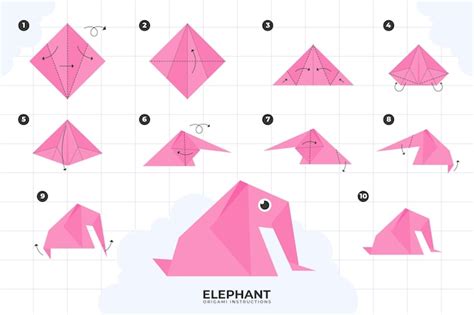 Free Vector Hand Drawn Origami Instructions Illustration