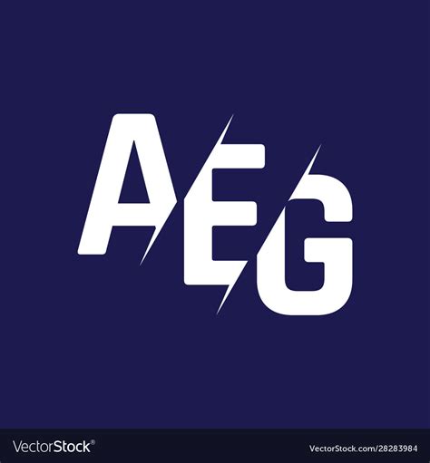 Monogram Letters Initial Logo Design Aeg Vector Image