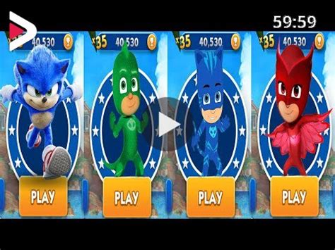 Sonic Dash Vs PJ Masks Super City Run Movie Sonic Vs All Bosses Zazz