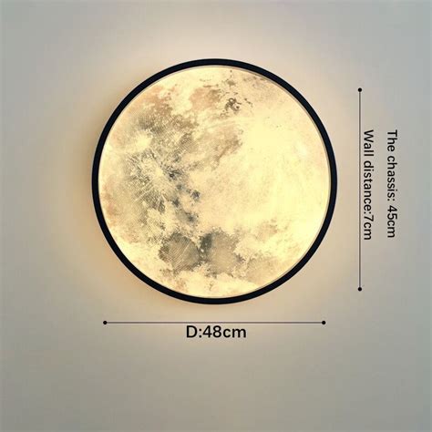 Moon Wall Lamp Modern Simple Bedroom Bedside Light Creative Corridor