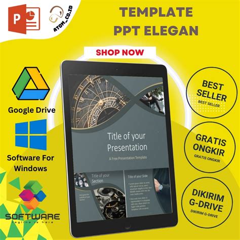 jual template  elegan elegantpress template powerpoint premium