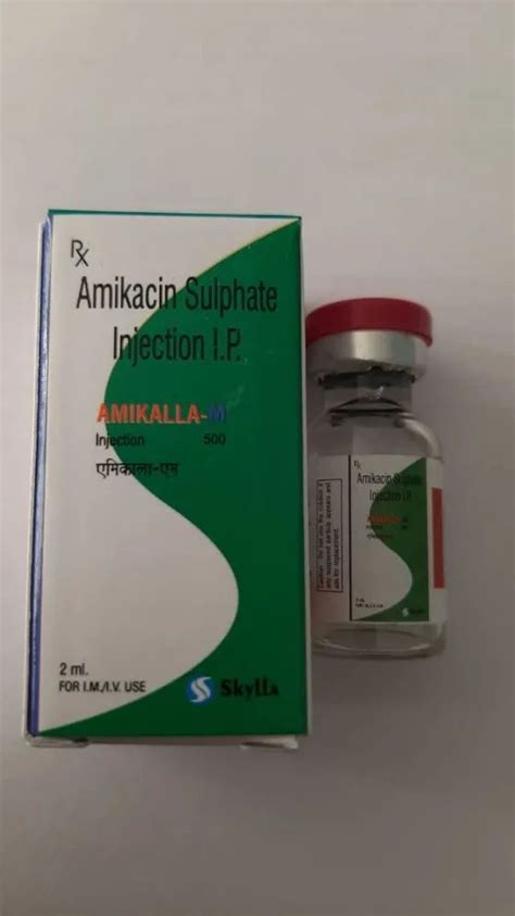 Amikalla M Allopathic Amikacin Sulphate Injection IP 500 Mg Skylla 2