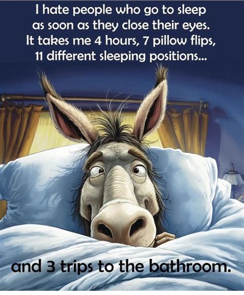 A Donkey Laying In Bed With The Caption I Hate People Who Go To Sleep