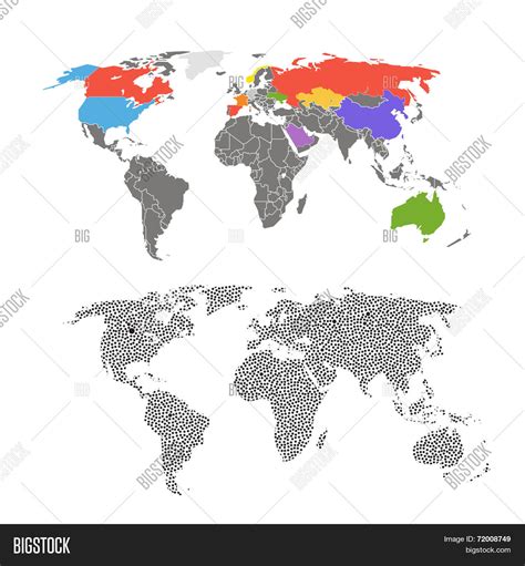 World Map Template Vector & Photo (Free Trial) | Bigstock