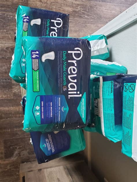 Prevail Incontinent Pad Daily Male Guards 12 5l Contoured Pv 811