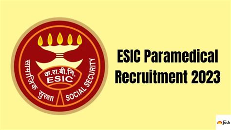 ESIC Recruitment 2023 Apply Online For 275 Paramedical Posts At Esic