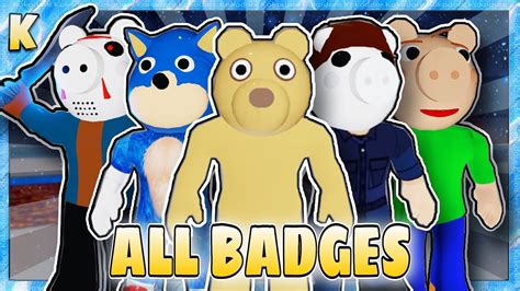 HOW TO GET ALL 7 BADGES SKIN MORPH In ACCURATE PIGGY FLOORS AND