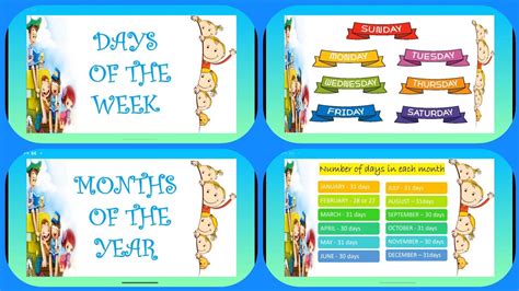 days  month kidslearning days months learningvideos youtube