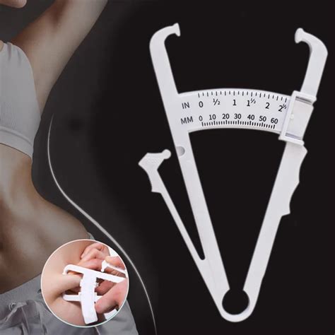 Body Fat Caliper Skin Analyzer Measure Charts Fitness Slim Tester