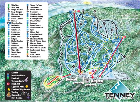 Tenney Mountain Trail Map | OnTheSnow