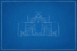 Buy F1 Car Blueprint 3D Mural Wallpaper - Decorsafari