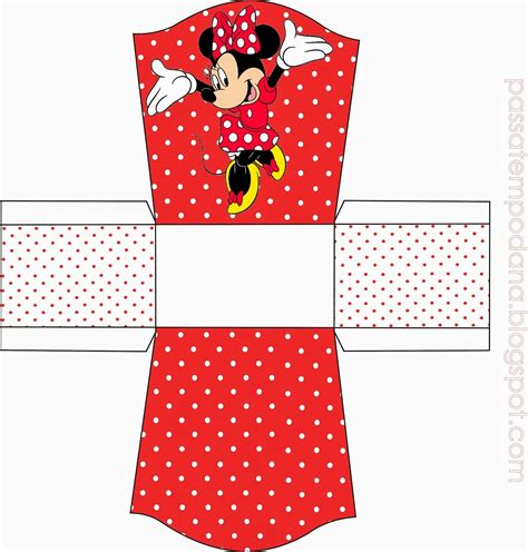 Minnie Con Lunares En Rojo Imprimibles Para Fiestas Y Cajas Para