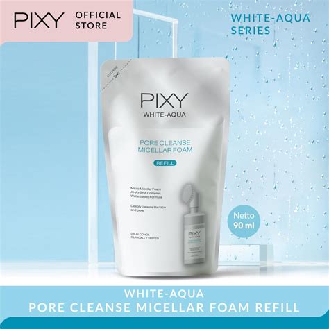 Jual PIXY White Aqua Pore Cleanse Micellar Foam 90ml Refill Shopee