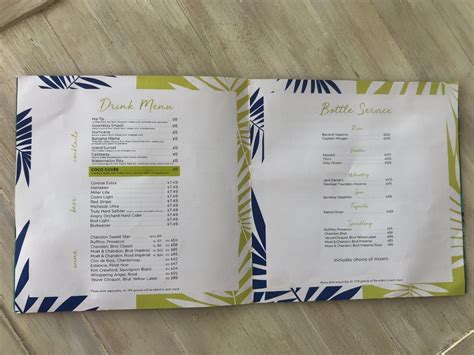 Coco Cay Beach Club menu - Royal Caribbean International - Cruise ...