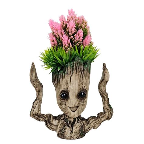 Baby Groot Vaso mãos cacto suculenta ou porta canetas resina qualidade