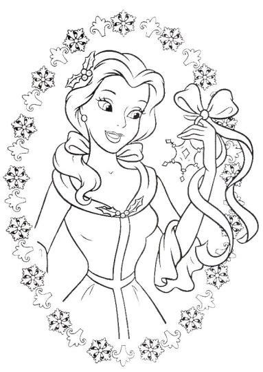 Disney Princess Christmas Coloring Pages - Part 7