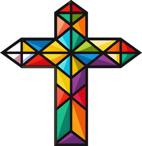 Colorful Christian Cross Clipart Inspiring Faith Through Vivid Imagery