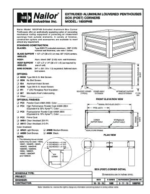 Fillable Online Submittal Model 1600PHB Extruded Aluminum Louvered