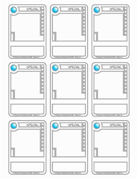 Printable Blank Trading Card Template