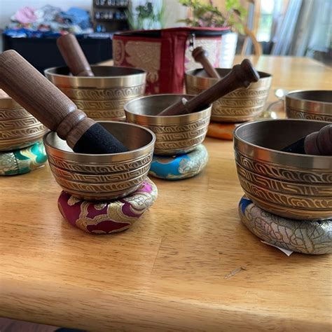 Natural Singing Bowl Set Of 7 Tibetan Singing Bowls Healing Set