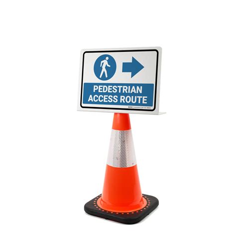 Pedestrian Access Route With Icon Arrow Right Landscape Single Sided