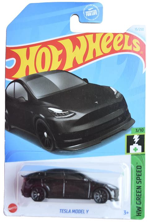 Amazon Hot Wheels Tesla Model Y HW Green Speed Black Toys Games