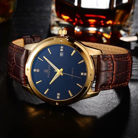 WEIGUAN Luxury Automatic Stainless Steel Skeleton Mechanical Watches ...