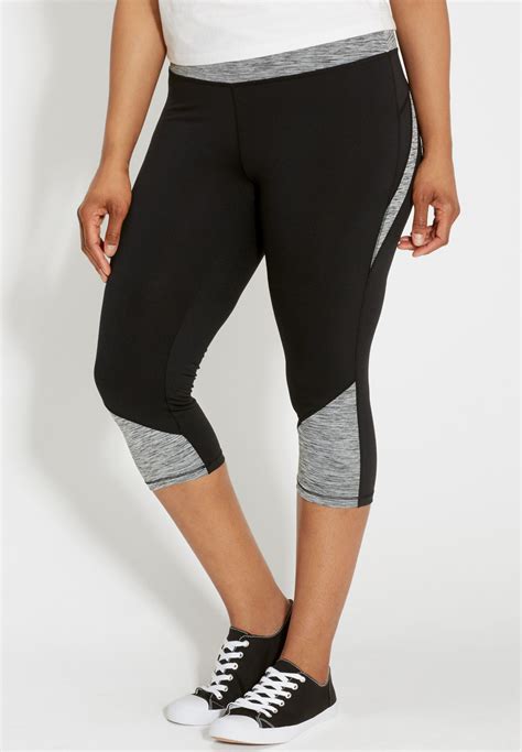 Plus Size Capri Legging With Spacedye Contrast Original Price 34 00