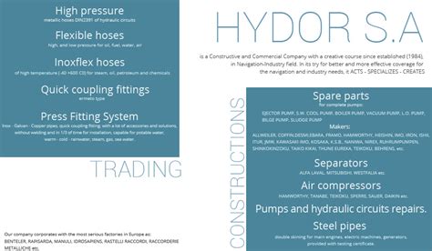 Websters - Portfolio | Hydor S.A Project