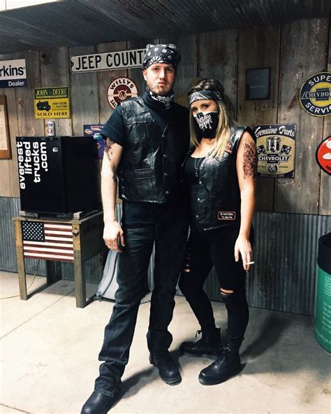 Biker Couple Biker Halloween Costume Biker Girl Halloween Halloween