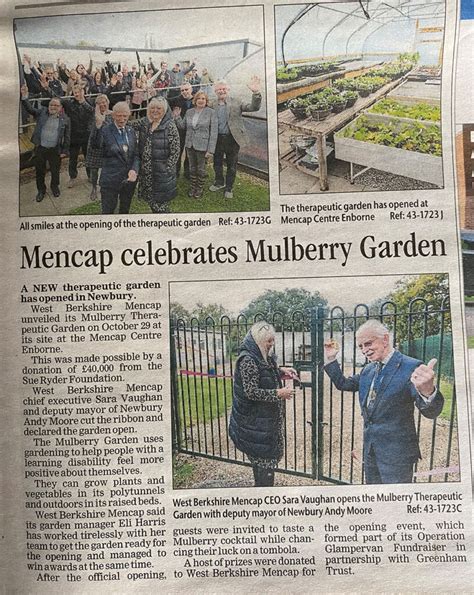 Mencap Celebrates Mulberry Garden Nwn Article West Berkshire Mencap