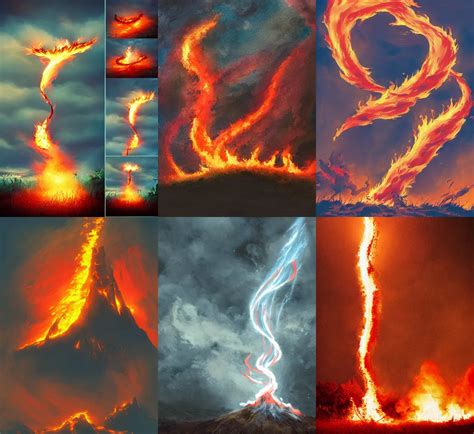 A Fire Tornado In The Style Of Studio Ghibli Stable Diffusion