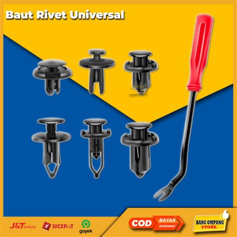 Jual BAUT MUR RIVET CLIP DOORTRIM BUMPER DASHBOARD KLIP MOBIL UNIVERSAL