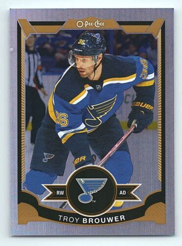 O Pee Chee Update Rainbow Foil U Troy Brouwer Ebay