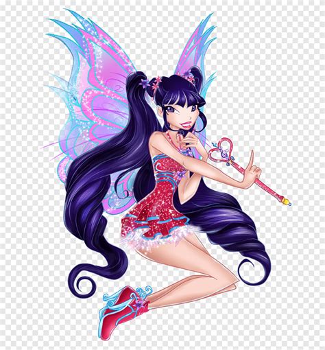 Musa bloom tecna mythix winx club temporada 6 fan púrpura cg