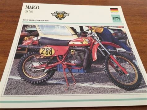 Fiche Moto Collection Atlas Motorcycle Maico GS 760 Enduro 1979 EBay